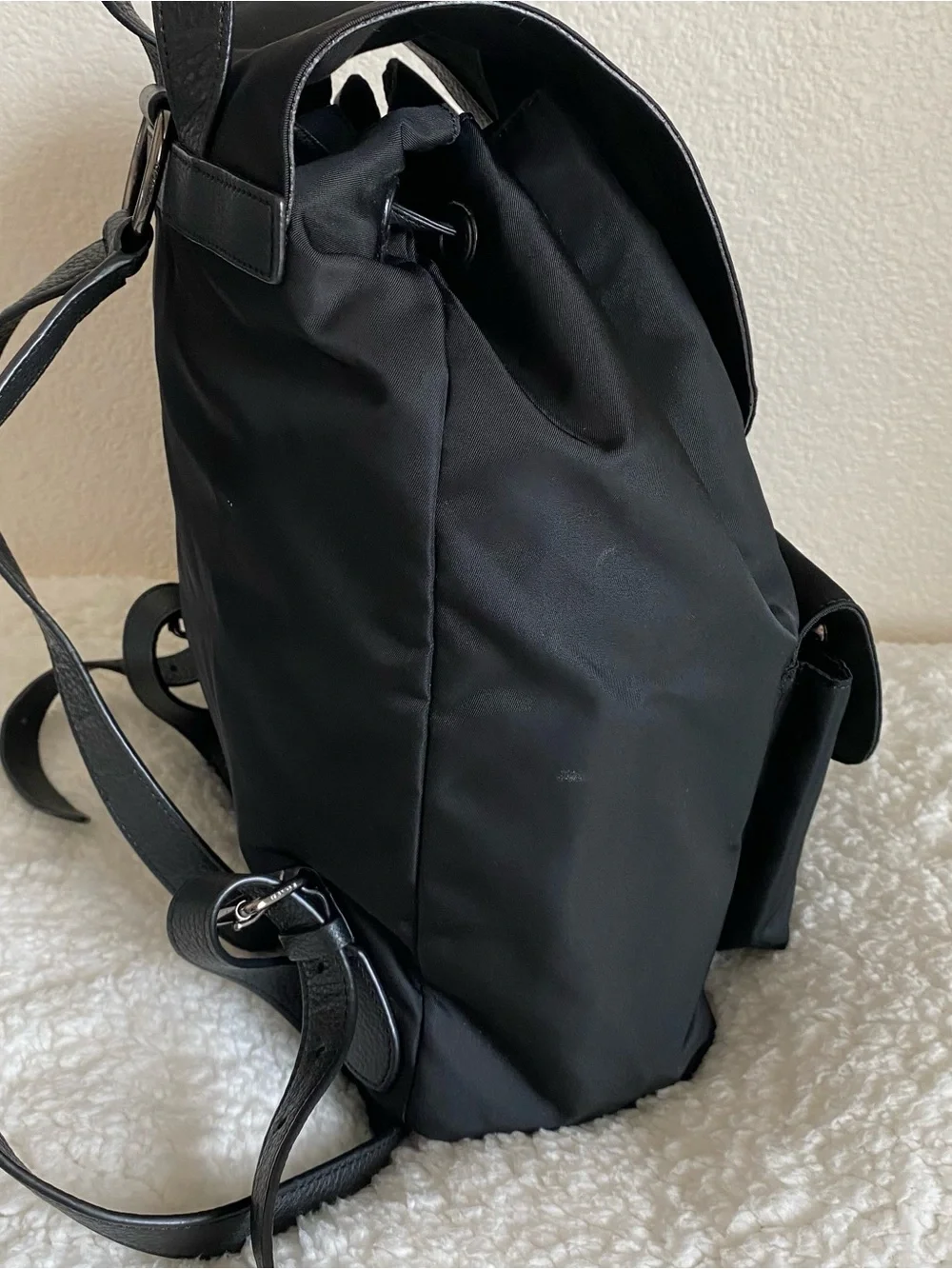 COACH Billie Black Nylon Backpack + Rare Coach Enamel Pin Set